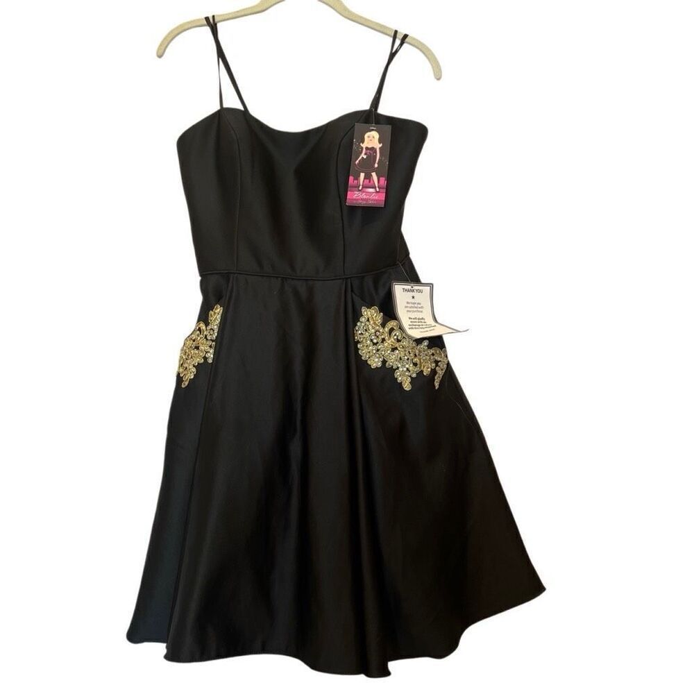 Blondie Nites by Stacy Sklar Dress Black Sz.5 NWT